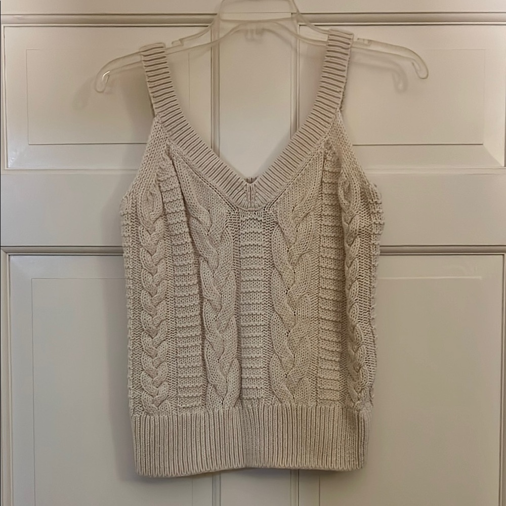 Banana Republic Cream Knit Sweater Tank